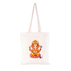 aurora trading Cotton Tote Bag with Sacred God Prints (1, GANESHA)