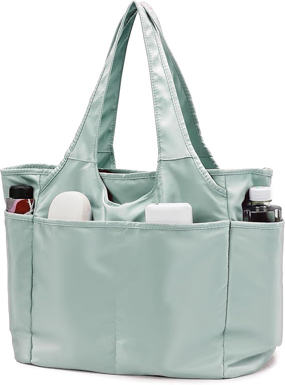 Voroly Tote Bag Women Casual Handbag Shoulder Bag Purses with Zipper and Pockets for Work School Gym Travel Shopping (GREEN)