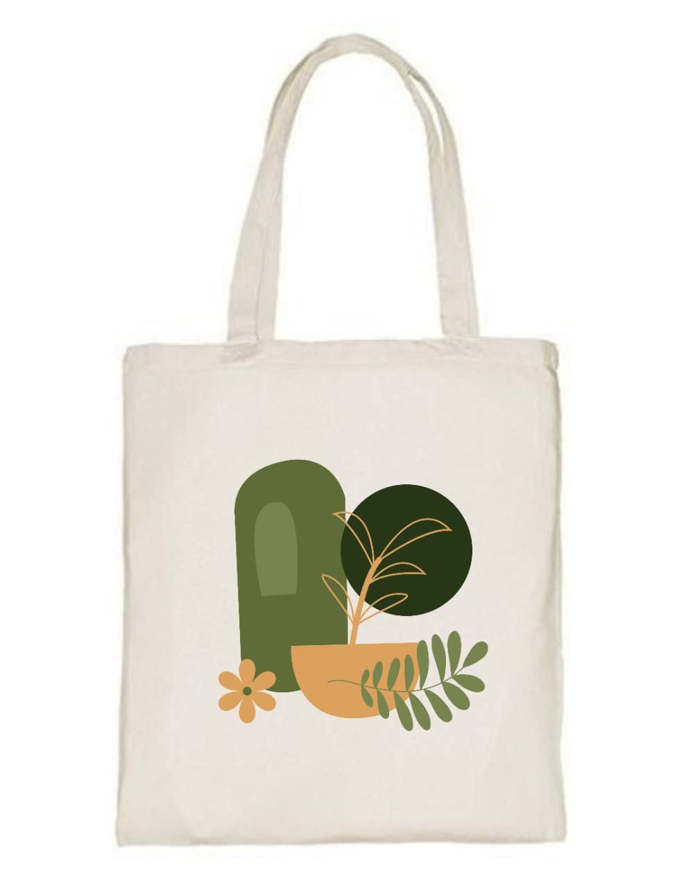 Delhi Printing Co. Plants tote bag|Strong Cotton Bag for Shopping | Canvas Tote Bag for Women & Girls | Stylish Cotton Handbags (DCTBH-128)