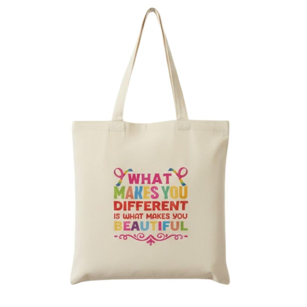 Reusable Cotton Fabric Inspirational Design Printed Tote Bag Ideal for Travel Shopping College & Office Use
