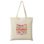Reusable Cotton Fabric Inspirational Design Printed Tote Bag Ideal for Travel Shopping College & Office Use