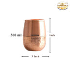 Copperika Tatva Gift Set Copper Water Bottle 1000ml + Copper Glass (Pack of 2-300ml Each) Original Heavy Build |BPA Free With Ayurvedic & Other Health Benefits | Marriage & Return Gift Set