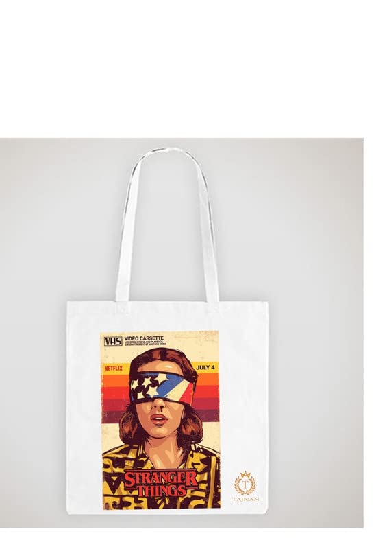 TAJNAN Reusable Tote Bags|100% Organic Cotton Grocery Bag|Eco-Friendly, Multi-Purpose Bag|Sturdy Canvas Bag with 15kgs Capacity | Multiple Stylish Designs,Pack of 1 - Best Gift for Valentines