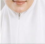 Aaraish White Namaz Makhna with Front Zip for Women | Soft Lightweight Prayer Wear | Full Coverage Salah Dress for Hajj, Umrah & Daily Prayer
