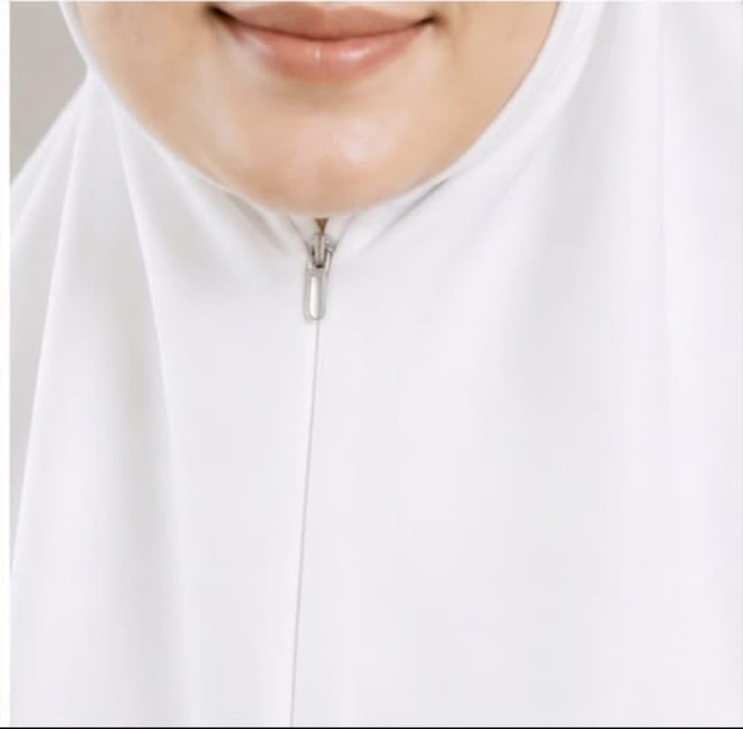 Aaraish White Namaz Makhna with Front Zip for Women | Soft Lightweight Prayer Wear | Full Coverage Salah Dress for Hajj, Umrah & Daily Prayer