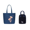 Eco Right Large Canvas Tote Bag for Women, Zipper Handbag with Inner Pocket + Insulated Lunch Bag for Women & Men, Tiffin Bag with Bottle Holder & Pocket – Combo for Office & Daily Use