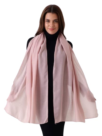 Beau Design Scarf, Lightweight Shawl Wrap for Women, Multiple Colours Available (Nude Pink)