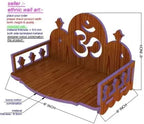HOMEWEY DECOR Wooden Home Temple Handcrafted Support Heavy Idols Luxurious Finish Pooja Mandir for Home and Office Wall Mount for Pooja Room (TEMPLE102-04DM-25)