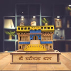 Rudram Artisan Char Dham Pilgrimage Miniature Temples Model Hindu Decor Items for Spiritual Spaces and Collectors Unique Wooden Decor Miniature Religious Items