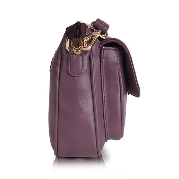 LANCER Hobo Crossbody Shoulder Bag for Women & Girls – Stylish Tote Sling Handbag with Adjustable Strap | Ladies Purse, Travel Casual Office Bag (Purple)