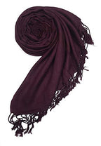 Chandwasia Linen Rayon Scarf For Men Women | Casual Daily Wrap Stole Shawl For Summer Winter Travel Office Use | Viscose Fabric Neck Shoulder Drape Accessories - Wine