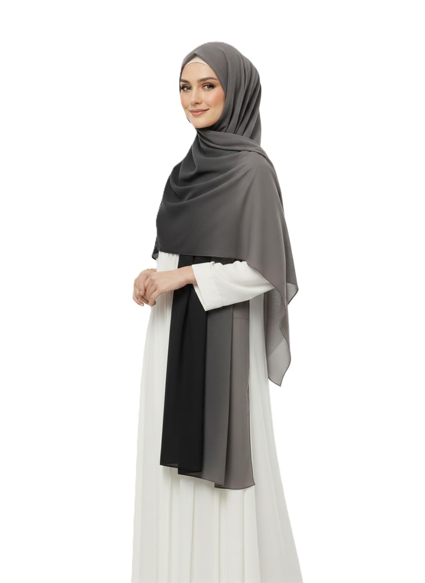 SAHIL SCARF Women Hijab Scarf 180x70cm Chiffon Georgette Lightweight Soft Fabric Easy to Drape with Burqah Abaya and Modest Dress