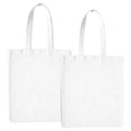 Encasa XO Cloth Tote Bag (Pack of 2) - White Colour Canvas Cotton Bag | Reusable-Multi-Pack with Extra Strong 13 Handle | Holds 15 Kgs | Multipurpose Grocery Carry Bag For Men & Women