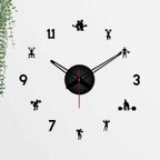 VIBECRAFTS Gym Exercises Designer Big Size 3D Infinity Acrylic Wall Clock for Home Decor, Office, Living Room, Bedroom, Cafe's, Gifts (WWCVC1Pcs_20008NNV)