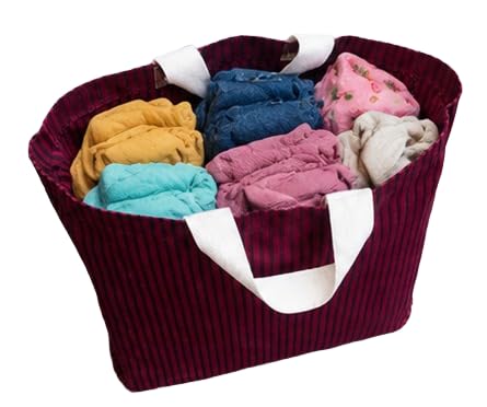 Janees Cotton Canvas Shopping Bag (16x16x4 Inches) | Heavy Duty Reusable Tote Bag for Groceries & Travel | Multipurpose Vegetables & Fruits Storage Bag, 20 kg Capacity (Red)