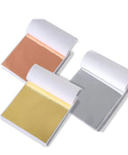 300 Imitaion Gold Leaf Sheets for Resin.3 Multi-Color Foil Sheet are Suitable for Art,Crafts,Resin,Painting. (3 Colour Gold+Silver+Copper Each Colour 100 Sheets)