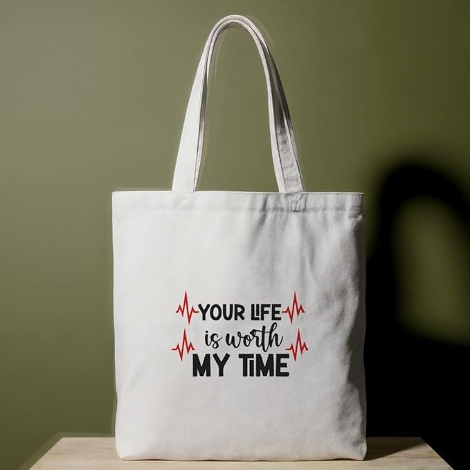Reusable Cotton Fabric Cute Panda Printed Tote Bag Ideal for Travel Shopping College & Office Use (white-9)