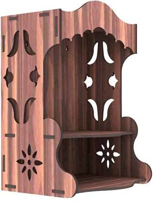 MANDIRAM SSI Fully Handmade Beautiful Small Wooden Home and Office Temple/Pooja Mandirs/Wood mandir
