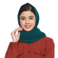 URSHIA MALAYSIAN GEORGETTE HIJAB/DIAMOND GEORGETTE HIJAB FOR WOMEN (CYAN GREEN)
