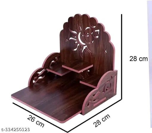MAHAK MUSKAN ENTERPRISES-Handcrafted Wooden Home and Office Temple | Elegant Pooja Mandir | Decorative Altar for Spiritual Worship