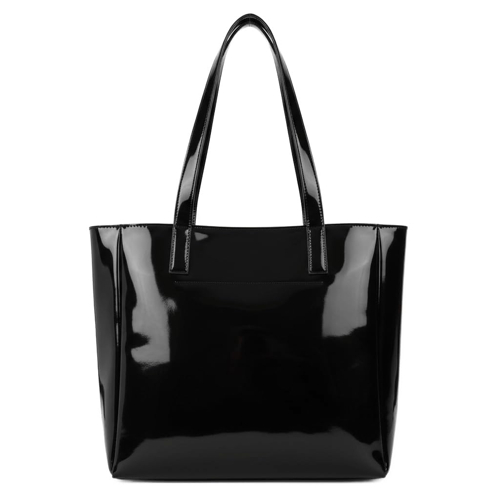 ZARK Tote Bag Premium Faux Leather Handbag Stylish Durable Everyday Carry |Black