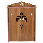 AVAD Wooden Readymade Wall Hanging Puja Temple for Home God Stand for Pooja Room Mandir Wood Devghar Stand for Office and Shop AVAD-443 (brown)