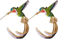 El Regalo Colorful Hummingbird Stud Earrings – Hand-Painted Enamel Bird Hoop Studs for Women & Girls | Elegant Nature-Inspired Fashion Jewelry