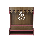 COMERT Handmade Beautiful Wooden Temple/Puja Mandir/Wall Hanging and Table Top Home Mandir Temple /Home Decor Beautiful Wooden Temple with LED Light-528