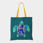 The Purple Tree Turtle Art Tote Bag witH for Women - 1 Pc, Woman Tote Bag, Eco Friendly Tote, Underwater Theme Bags, Gifts For Women