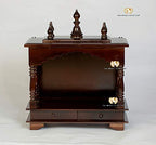 Kamdhenu art and craft Wood Home Temple (18 x 9 x 21 inch, Brown)
