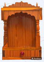 Shiv Shakti S.S. Fancy Wooden Home Temple (size29x19x44cm)(Brown Temple)