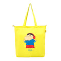 THELA GAADI Pure Cotton Canvas Tote Bag | Reusable Multi-Purpose, Grocery/Shopping Bag, Office Bag For Men & Women | Sturdy & Durable | Shinchan No Noise Print, Yellow