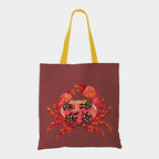 The Purple Tree Cute Crab Tote Bag witH for Women - 1 Pc, Woman Tote Bag, Eco Friendly Tote, Underwater Theme Bags, Gifts For Women