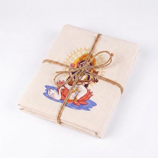 aurora trading Cotton Tote Bag with Sacred God Prints (1, SARASWATHI)