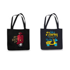 TheYaYaCafe Cotton Printed Tote Bag combo of 2|Multipurpose bags| Reusable Bags |Lightweight|Eco-friendly Grocery Bags