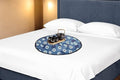 CASA-NEST Reversible Round Bed Server Food Mat Oil & Waterproof (Blue Flower),Size-36 Inchs Round Kafalo