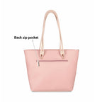 Mochi Women's Pink Fashionable Faux Leather Tote Bag (66-451)