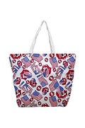 JEH BAGS Cotton Jute Shoulder Bag|Folding Button Bag|Printed Tote Shopping Bags|Market Travel large Bag - 52 x 2 x 45.5 cm