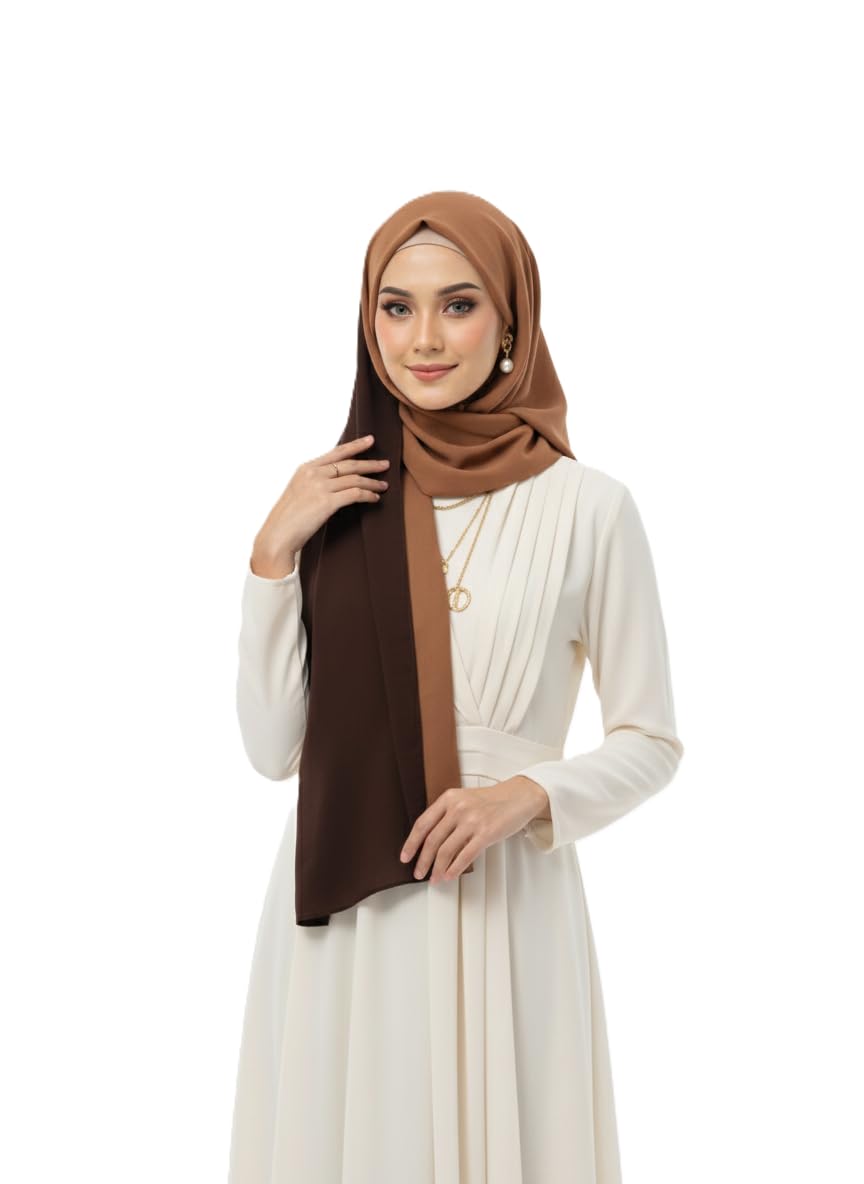 SAHIL SCARF Women Hijab Scarf 180x70cm Chiffon Georgette Lightweight Soft Fabric Easy to Drape with Burqah Abaya and Modest Dress