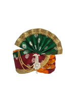 PRIYAKANT SAFAWALA Traditional Handstitch Ready to Wear Safa Pheta Pagdi Turban for Wedding and Traditional Function (Multicolor, Free-Size Adjustable System)