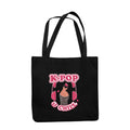 TheYaYaCafe BTS Printed Canvas Cotton Black Tote Bag With Zipper for Women and Girls