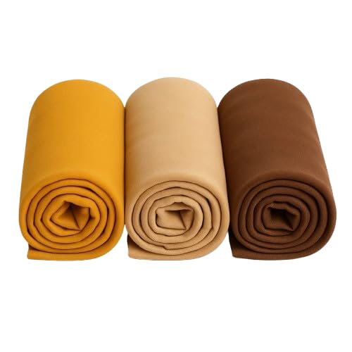 Trending Plain Chiffon Georgette Fancy Hijab/Scarves/Shawl/Stoles/Duppatta Combo of 3 Muslim Women Malaysian Soft College Girls Abaya Scarf Collection (Musturd, Biscuit, Brown)