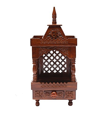 Shilpi Handcrafted Wooden Home Temple/Wooden Temple/Pooja Mandir/Puja Ghar/Mandap/Wooden Temple/Mandir/Antique Carved Temple