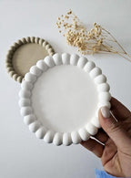 The Cozy Loft- Aesthetic Handmade Concrete Bubble Trinket Tray | Jewelry & Makeup Organizer | Stylish Home Decor, Candle Holder & Multipurpose Table Accessory | (Round-1)