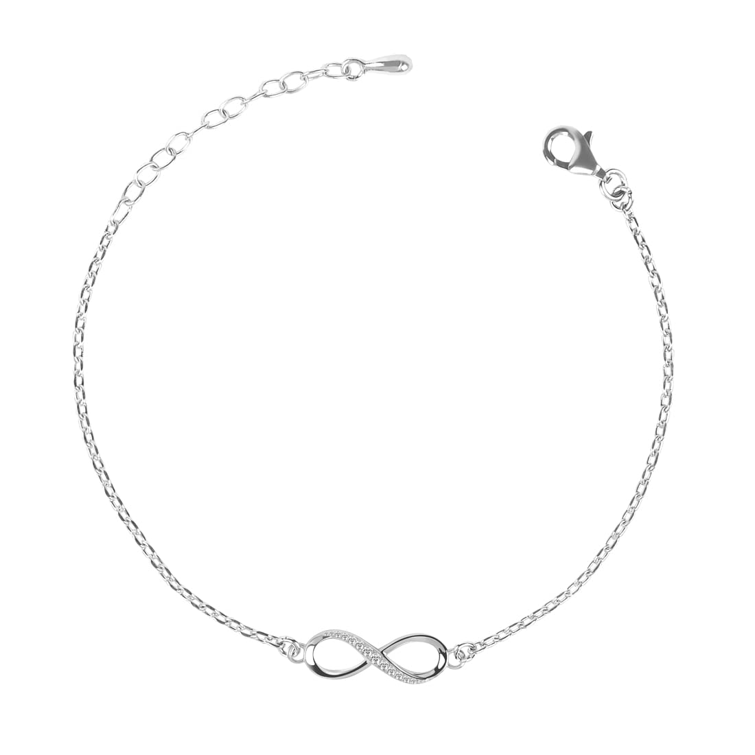 Clara 925 Sterling Silver Infinity Adjustable Bracelet Gift for Women