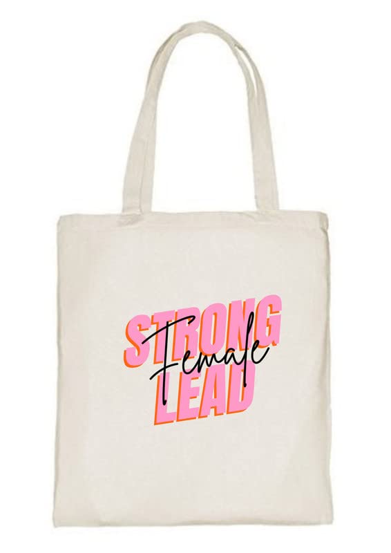 Delhi Printing Co.Strong female lead tote bag Strong Cotton Bag for Shopping | Canvas Tote Bag for Women & Girls | Stylish Cotton Handbags (15)