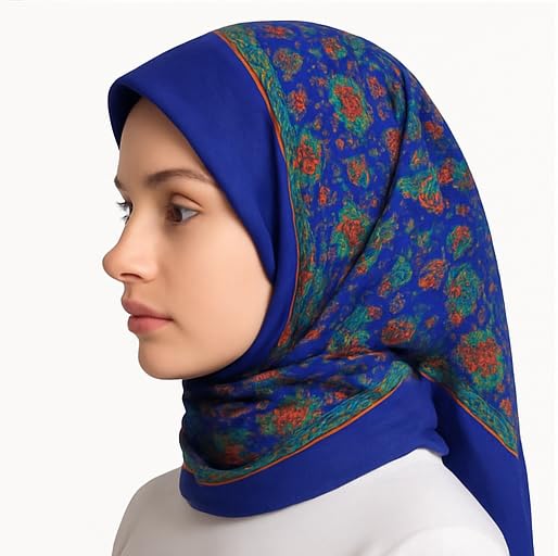 CHACKO Women's Woolen Winter Scarf | Soft & Warm Cold Weather Muffler, Wrap & Shawl | Elegant Wool Blend | Pack of 1_Blue