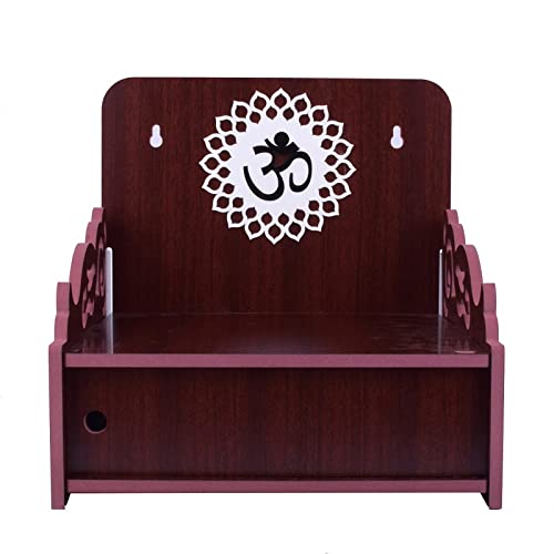 Lexical Wooden Readymade Wall Hanging Puja Temple for Home God Stand for Pooja Room Mandir Wood Devghar Stand for Office and Shop Lexical-511