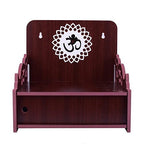 Lexical Wooden Readymade Wall Hanging Puja Temple for Home God Stand for Pooja Room Mandir Wood Devghar Stand for Office and Shop Lexical-511