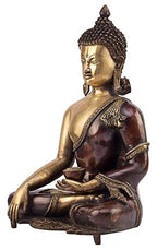 ARTVARKO Brass Buddha Bhumisparsha Statue Decorative Buddhism Big Gautam Buddha Showpiece Figurine Home Décor Gift 16 Inch